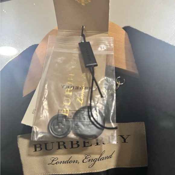 Burberry Black Pea Coat